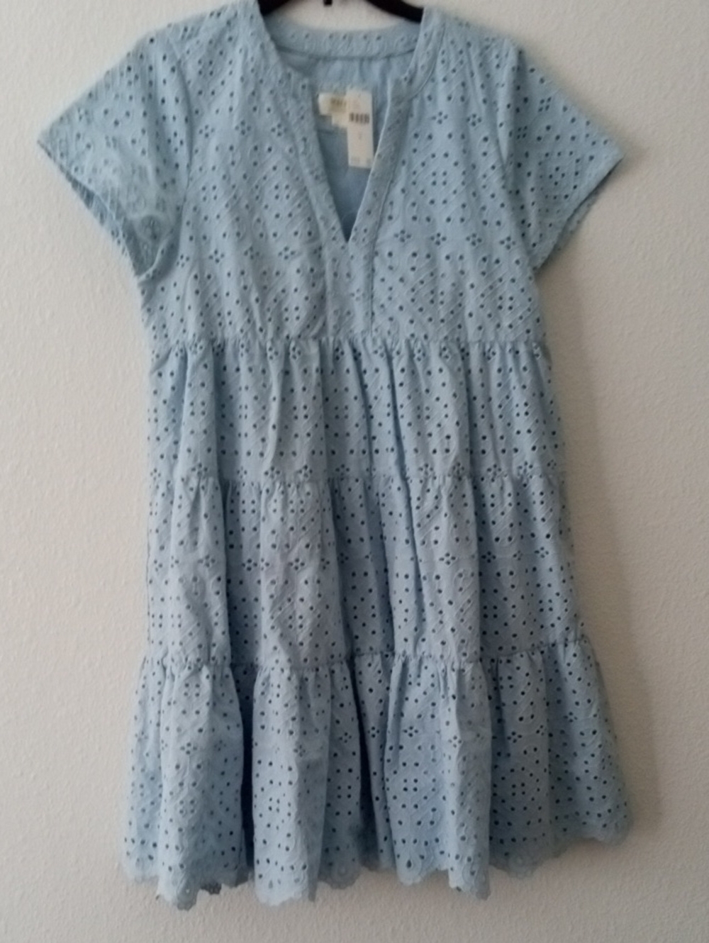 Anthropologie Dress/Harper in blue Eyelet new with tags - Picture 2 of 6